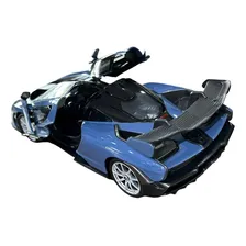 Miniatura Mclaren Senna Azul Metal 1:24 Foto mini 3