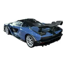 Miniatura Mclaren Senna Azul Metal 1:24 Foto mini 4