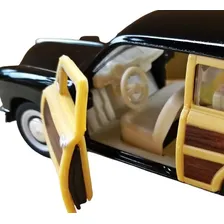 Miniatura Metal Ford Woody Wagon Preto 1949 Kt54020d Foto mini 4