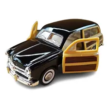 Miniatura Metal Ford Woody Wagon Preto 1949 Kt54020d Foto  mini 1