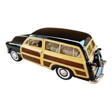 Miniatura Metal Ford Woody Wagon Preto 1949 Kt54020d Foto mini  2