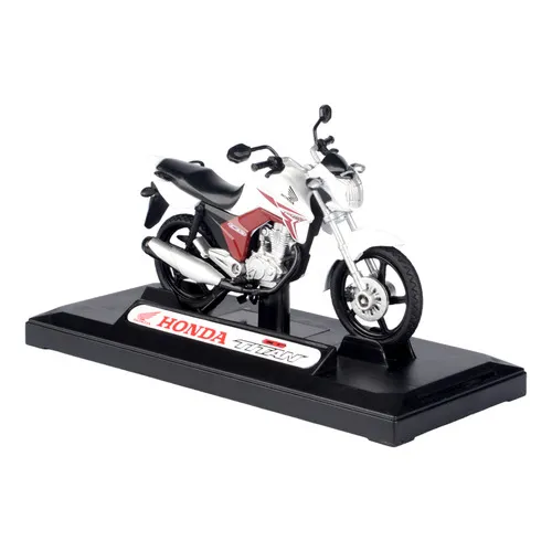 Miniatura Moto Honda Cg Titan 150 2014 Branca Foto 1