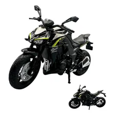 Miniatura Moto Kawasaki Z1000 1:18 Coleção Welly Cor Preto Foto mini 1