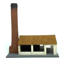 Miniatura Para Maquete Caldeira Com Prédio Escala Ho 1/87 Foto mini  2