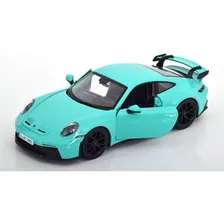 Miniatura Porsche 911 Gt3 1:24 Burago Verde Foto mini  3