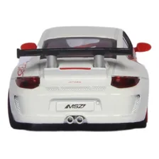 Miniatura Porsche 911 Gt3 Rs 2010 Kinsmart 1:36 Branco Foto mini  3