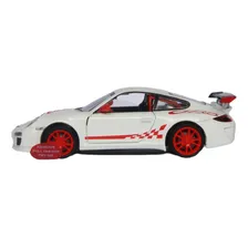 Miniatura Porsche 911 Gt3 Rs 2010 Kinsmart 1:36 Branco Foto mini 4