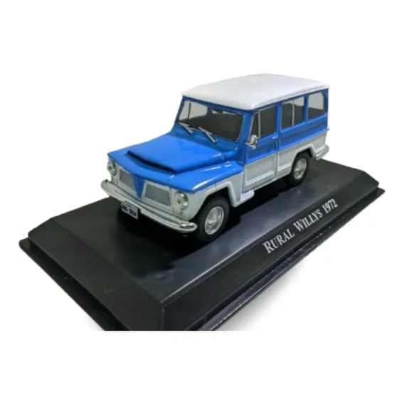 Miniatura Rural Willys 1972 Customizada Cor Azul E Branco Foto 1