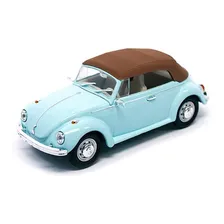 Miniatura Volkswagen Fusca Top 1972 Escala 1/43 Azul Bebe Foto mini 1