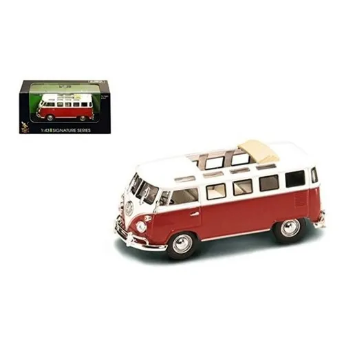 Miniatura Volkswagen Kombi Microbus 1962 1:43 Metal Signatur Cor Vermelho E Branco Foto 1