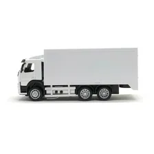 Miniatura Volvo Baú Transporte C/ Luz E Som 1:50 California Cor Branco Foto mini 2