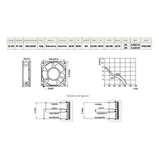 Miniventilador 120x120x38 Bivolt Rolamento Nework 53102 Foto mini 4