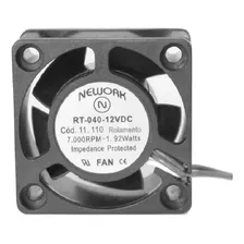 Miniventilador 40x40x20 12v Nework Cooler Corrente Continua Led Preto Foto mini 1