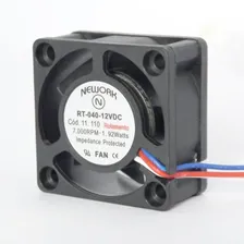 Miniventilador 40x40x20 12v Nework Cooler Corrente Continua Led Preto Foto mini 3