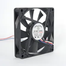 Miniventilador 80x80x15 12v Nework Corrente Continua Cooler Led Preto Foto mini 3
