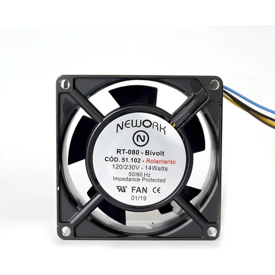 Miniventilador 80x80x38 Bivolt Nework Corrente Alternada Foto 1