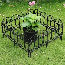 Miokycl 5 Cerca de Jardim, Cerca Decorativa de Jardim, Placas de Metal, Plástico Preto, Cerca Decorativa para Jardim, Paisagem, Pátio, Fronteira, Cerca para Gramado Foto mini 4