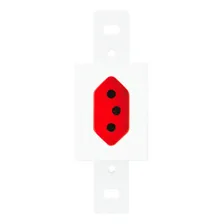 Miolo Módulo De Tomada Simples 10a Fundo Vermelho Blanc Fame Foto  mini 1