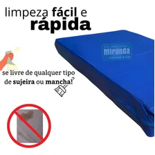 Miranda Colchões Capa Para Colchão Berço Mini Cama Impermeável Hospitalar Com Ziper 70/150/14 -- Azul Foto mini 4