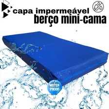 Miranda Colchões Capa Para Colchão Berço Mini Cama Impermeável Hospitalar Com Ziper 70/150/14 -- Azul Foto mini 3