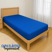 Miranda Colchões Capa Para Colchão Berço Mini Cama Impermeável Hospitalar Com Ziper 70/150/14 -- Azul Foto mini 1