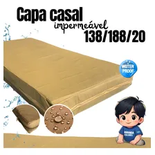 Miranda Colchões Hospitalar Capa Casal Impermeável Colchão Anti Alérgica Bege 138x188x20 Foto mini 2