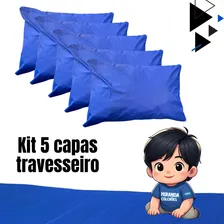 Miranda Colchões Kit 5 Capas Travesseiro 50 X 70 Impermeável Azul Foto mini 1