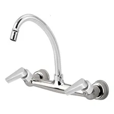 Misturador Para Cozinha De Parede Bica M贸vel Clock Cromado Foto mini 1