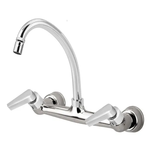 Misturador Para Cozinha De Parede Bica M贸vel Clock Cromado Foto 1