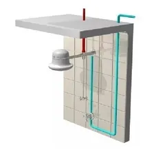 Misturador Registro Externo Aquecimento Solar E Gás 30 Cm Acabamento Cromado Foto mini  2