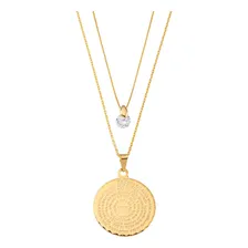 Mix De Colar Do Pai Nosso Com Ponto De Luz Banhado A Ouro Cor Dourado Foto mini 1