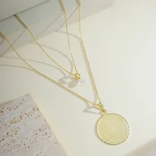 Mix De Colar Do Pai Nosso Com Ponto De Luz Banhado A Ouro Cor Dourado Foto mini 2