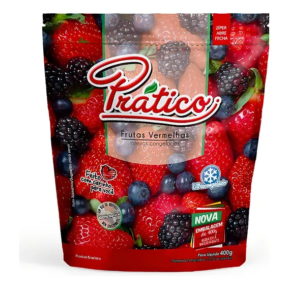 Mix de Frutas Vermelhas Congeladas Prático 400g Foto 1