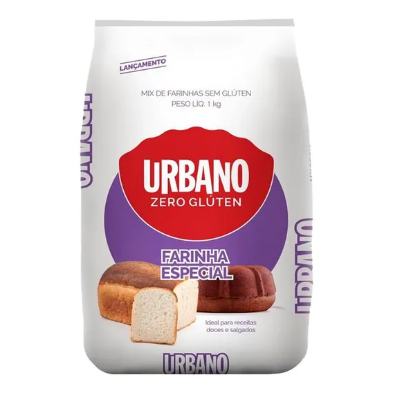 Mix Farinha Especial Zero Glúten Vegano Urbano 1kg Foto 1
