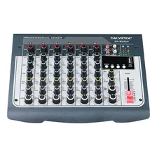 Mixer Som 8 Canais Bluetooth Usb Display Phantom Eq Ajustes 5V Foto mini  3