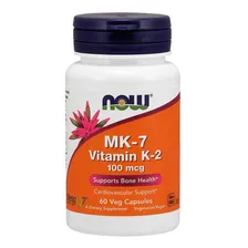 MK-7 Vitamina K-2 100 mcg 60 Cápsulas Vegetais Now Foods Foto mini 1