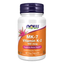 MK-7 Vitamina K-2 100 mcg 60 Cápsulas Vegetais Now Foods Foto mini 2
