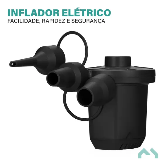 MM House inflador elétrico bomba encher colchão boia com bicos Foto 1