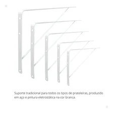 Mão Francesa Suporte Para Prateleira 30 Cm Branca Foto mini 4