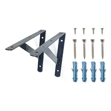 Mão Francesa Suporte Prat. 25cm+parafusos+buchas 2 Pcs Preta Foto mini 1