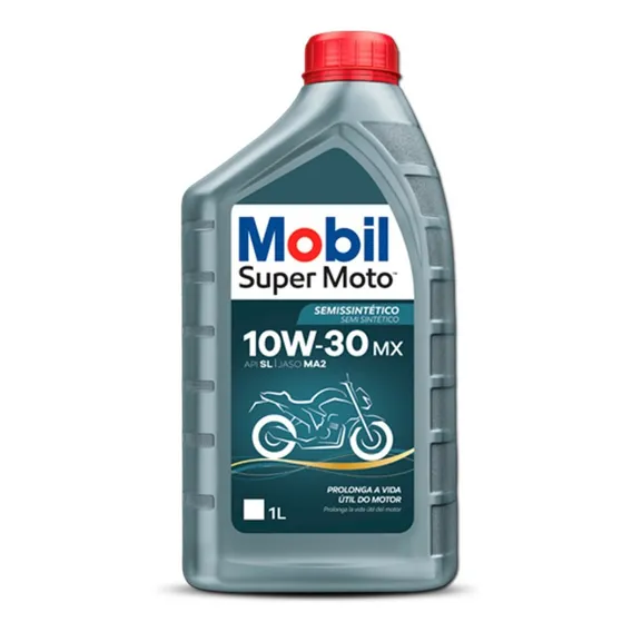 Mobil Óleo Super Moto 10w30 1 Litro Semi Sintetico 4t Mx Foto 1