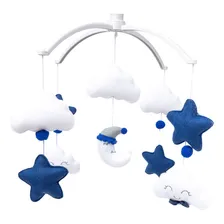 M贸bile Ber莽o Beb锚 Musical E Girat贸rio Cor Azul Lua Foto mini 1