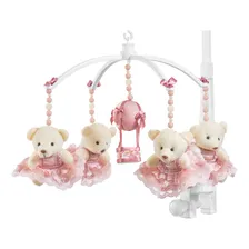 M贸bile Ber莽o Beb锚 Musical E Girat贸rio Ursa Rose Menina Foto mini 1