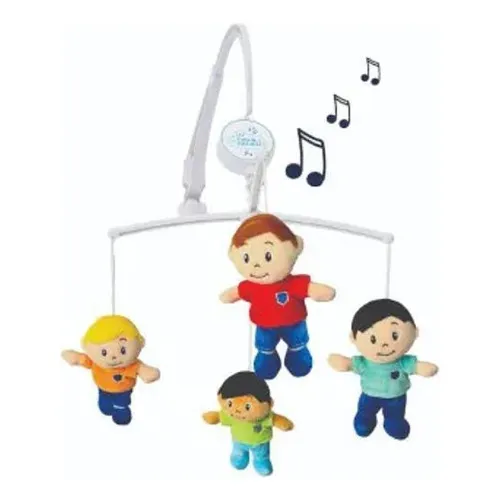 MĂłbile De PelĂșcia Boneco Para Berço BebĂȘ Musical E GiratĂłrio Foto 1