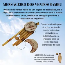Mobile Mensageiro Bambu Sino Dos Ventos Decoração Feng Shui Foto mini  3