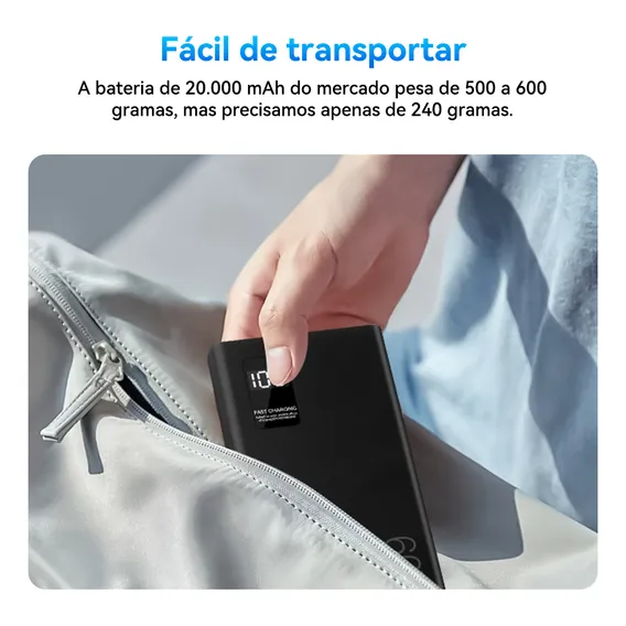 Mobile Power 20000mah Carregador Rápido Portátil Power Bank Carregador Portátil Power Bank Rapido Compatível Ios E Android Foto 1