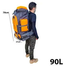 Mochila Acampamento Camping Viagem Pesca Trilha Grande 90l Foto mini 3