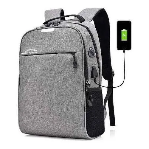 Mochila Anti Furto Notebook Executiva Usb Fone De Ouvido Foto 1