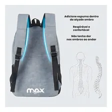 Mochila Anti Furto Notebook Saida Cabo Aux Usb Fone Ouvido Cor Preto Foto mini 4