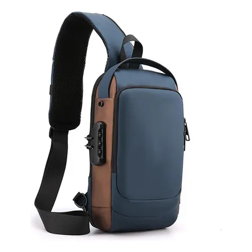 Mochila Anti Furto Transversal Cadeado Senha Saida Foto 1